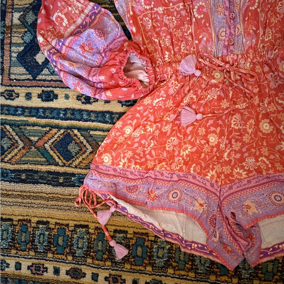 NWT SPELL AND THE GYPSY SUNSHINE BANDIT ROMPER - CAYENNE SIZE SMALL - Picture 5 of 6